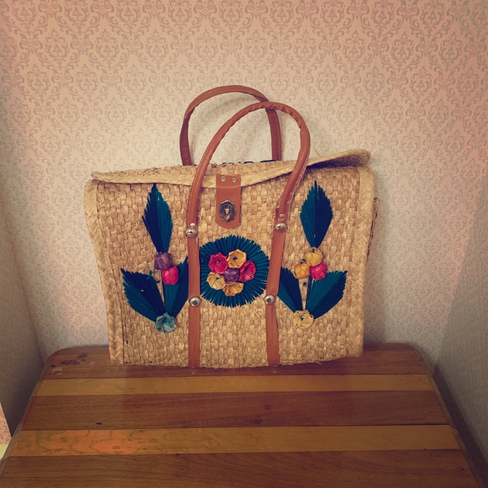1950s beach bag